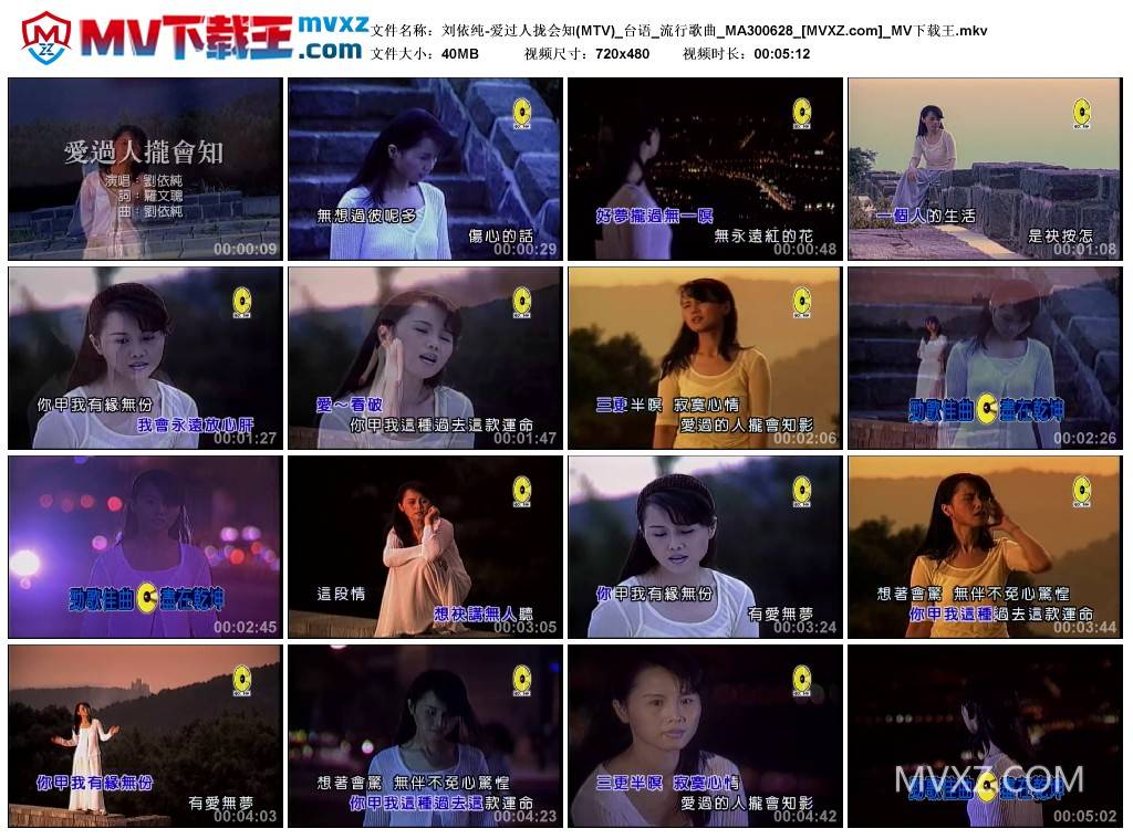 刘依纯-爱过人拢会知(MTV)_台语_流行歌曲_MA300628